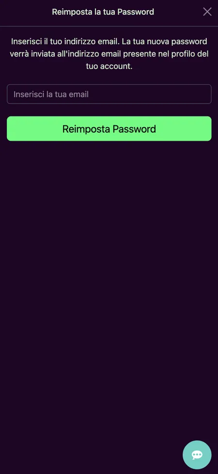 Modulo recupero password Avantgarde